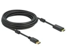 DeLock Kabel DisplayPort (M) - HDMI (M) 7 m černá / Video kabel / trojnásobné stínění / zamykací konektor (85959)