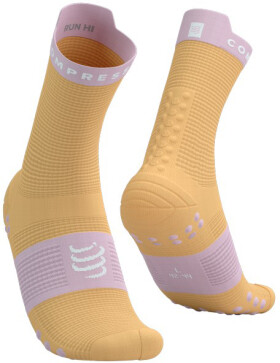 Běžecké kompresní ponožky Compressport Pro Racing Socks v4.0 Run High - Orange/Roseate Velikost: EU 42-44