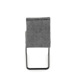 Židle jídelní, šedý samet, černá pohupová podnož