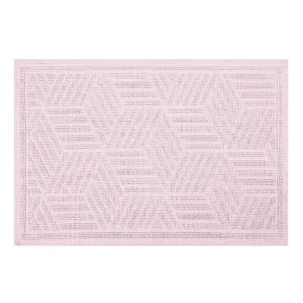 Spirella CUBO světle růžová / Koupelnová předložka / bavlna / 50 x 80 cm / protiskluzová