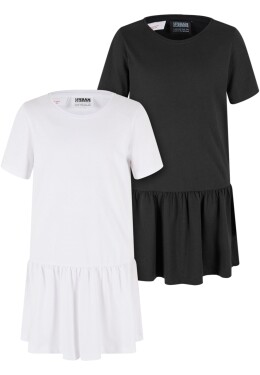 Dívčí šaty Valance Tee Dress Pack bílé+černé