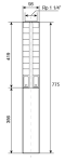 Ponorné čerpadlo EVAK V4S-3M12, 230V, 0.75kW, 2m kabelu