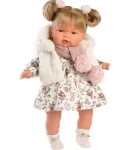 Llorens 38352 JOELLE - realistická panenka se zvuky a měkkým látkovým tělem - 38 cm