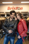 Pánská Kožená Bunda Křivák M-Pro Brixton Černá Velikost: