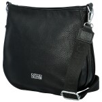 Trendy dámská koženková crossbody kabelka Candelis, černá