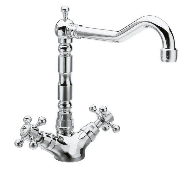 SAPHO - ANTEA stojánková dřezová baterie s retro hubicí, chrom 3121
