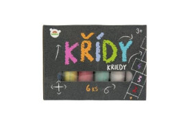 Křídy barevné chodníkové 6ks krabičce 15x11x3cm