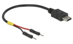 Delock USB-C / Napájecí kabel / 2x pinová zástrčka / 10 cm / černá (85418)