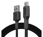 Green Cell KABGC20 černá / Kabel / USB-A (M) - Micro-USB B (M) / 1,2 m / USB 2.0 / QC 3.0 (KABGC20)