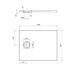 CERSANIT - Sada C256 sprchová vanička obdélníková TAKO SLIM 100x80x4,5 + sifon VIR S208-005