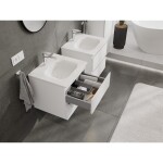 MEXEN/S - Orio koupelnová skříňka 50 cm s umyvadlem Vela, 2 zásuvky, bílá mat 91A10-05047-2-BFF01-W23M01