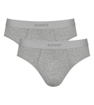 Sloggi Men – EVER Ease Briefs: 2× organické slipy s termoregulací Sloggi DARK GREY MELANGE XL