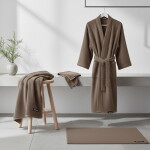 Humdakin Bavlněný froté župan Waldorf Velikost S/M, hnědá barva, textil