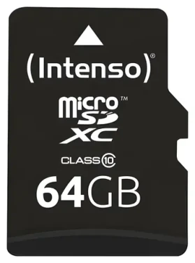 Intenso microSDXC 64GB / Paměťová karta / Class 10 / čtení 25 MB/s / SD adaptér (3413490)