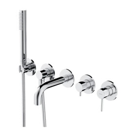 OMNIRES - Y vanová baterie s 5 otvory pro podomítkovou instalaci, chrom Y1237-1SCR