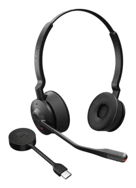 Jabra Engage 55 SE černá / Stereo bezdrátová náhlavní souprava / mikrofon / DECT / USB-C / UC (9659-430-111)