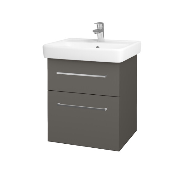 Dřevojas - Umyvadlová skříňka Q MAX SZZ2 55 - N06 Lava / Úchytka T04 / N06 Lava 198138E