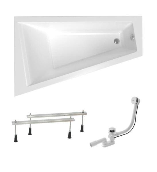 Asymetrická vana Laguna Idea Plus 160x100 cm akrylát levá SIKOID1600LAN SIKOID1600LAN