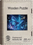 Wooden puzzle Fluorescent Butterfly A3 GID svítící ve tmě