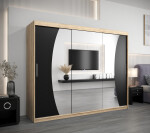Šatní skříň Abi W0 Barva korpusu: Dub Sonoma, Rozměry: 200 cm, Dveře: Dub sonoma