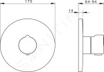 HANSA - Home Termostatická sprchová baterie pod omítku, chrom 88609045