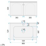 REA - Sada koupelnového nábytku s umyvadlem Denver 80cm Grey REA-M0011