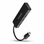 AXAGON HUE-G1C USB-C hub černá / 4x USB-A 3.2 Gen 1 / 14 cm kabel (HUE-G1C)