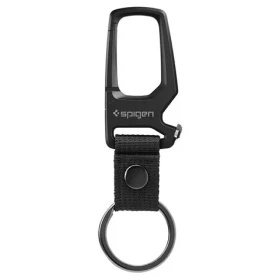 Spigen Carabiner With KeyRing karabina s kroužkem na klíče černá (AHP06961)
