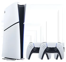 Sony PlayStation 5 Slim Digital Edition bílá / Herní konzole / 825 GB SSD / 2× DualSense White (1000050120)