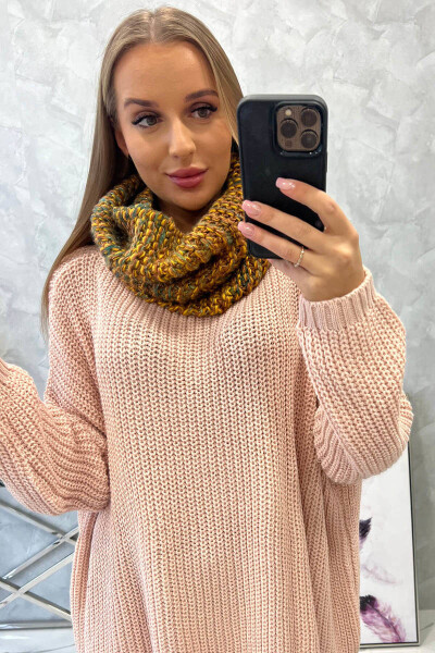 KN16 Dámský snood v hořčicové barvě UNI
