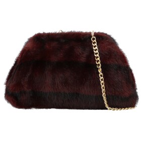 Stylová dámská plyšová crossbody kabelka Bateia, vínová