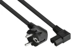 Kabelmeister napájecí kabel Schuko 90° - IEC C15 90° černá / Napájecí kabel / 1,8 m / H07RN-F 1,5 mm2 (SK0151-S018)