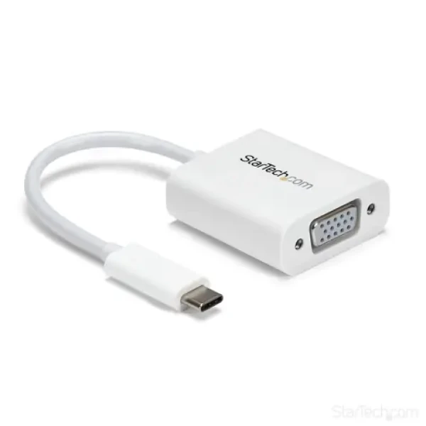 StarTech adaptér USB-C na VGA bílá / 1920x1200 / 1080p (CDP2VGAW)