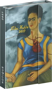 NOTIQUE Frida Kahlo 2027 / Týdenní magnetický diář / anglické kalendárium / 11 × 16 cm