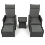 Zahradní set 1+2, polyratan, šedá, AZS-L2665 GREY