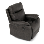 Polohovací křeslo, elektrické zabudované ovládání, hnědá, látka vintage, TV-4094 COF3