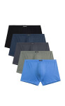 Boxerky Atlantic 5SMH-002 A'5 M-2XL modro-grafitově-černá XL