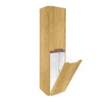 Koupelnová skříňka vysoká s košem na prádlo SAT Fusion 40x149x33 cm dub medový mat SATFUSIONV40DMK SATFUSIONV40DMK
