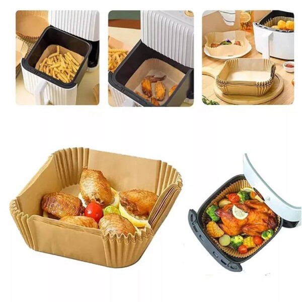 Dortisimo Pečicí papír do horkovzdušné fritézy čtvercový 16 cm (100 ks)