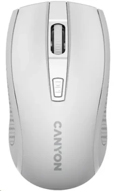 CANYON CNE-CMSW07W bílá / optická bezdrátová myš / 800/1200/1600 dpi / 4 tlačítka / USB 2.4 Ghz / 1xAA (CNE-CMSW07W)