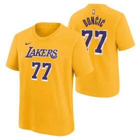 Nike Dětské tričko Los Angeles Lakers NBA Luka Doncic #77 Player T-Shirt Žlutá (YOUTH)