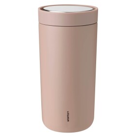 Stelton Nerezový termohrnek To Go Click Heather 400 ml, béžová barva, kov