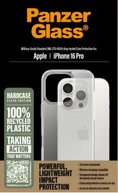 PanzerGlass HardCase iPhone 16 Pro transparentní / Pouzdro / TPU (1288)