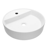 Mereo Umyvadlo na desku bez přepadu, Lota, 450x450x110 mm, kulaté, keramické UC454511C