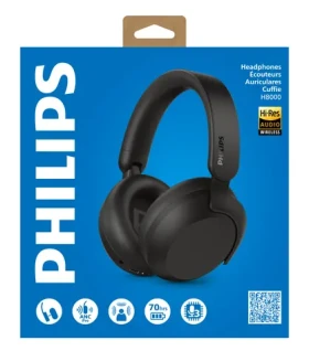 Philips TAH8000EBK/00 černá / Bezdrátová sluchátka / dotykové ovládání / Bluetooth 5.4 / výdrž 70 h (TAH8000EBK/00)