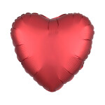 Balónek fóliový Srdce červené matné - Albi