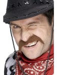 Knír kovboj hnědý nalepovací