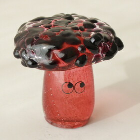 Studio Arhoj Skleněná figurka Crystal Blob Lava Shroom, oranžová barva, sklo