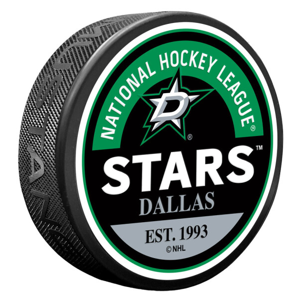 Mustang Puk Dallas Stars NHL Block Textured Puck