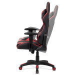 Herní křeslo, houpací mechanismus, červená ekokůže, KA-F03 RED